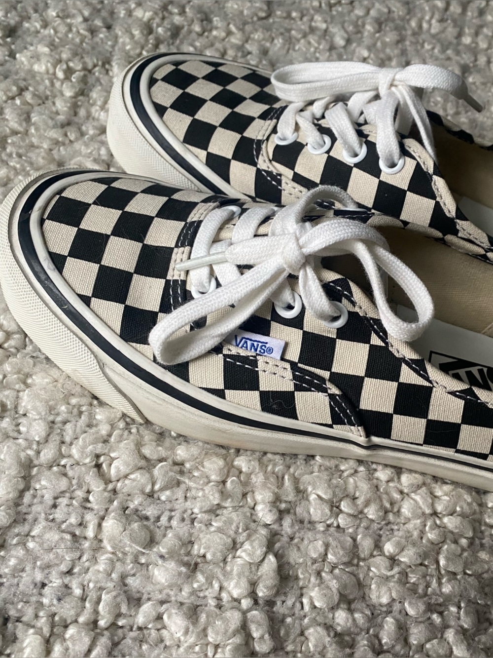 Vans Black & White Checkerboard Low-Top Sneakers